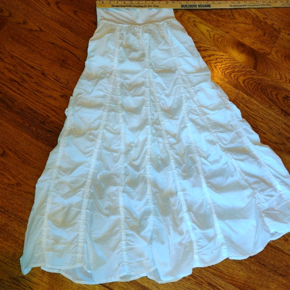 White PARACHUTE Skirt Long